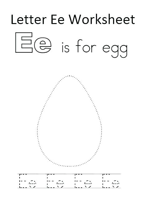 Free Preschool Worksheets Alphabet Tracing Letter E Is For Egg