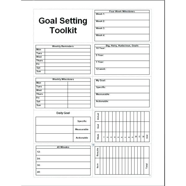 Goal Setting Worksheet Template