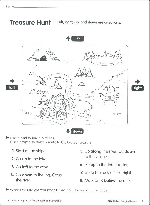 Map Skill Worksheets 2nd Grade