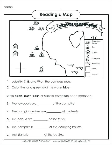 Kids Map Skills Worksheets Social Studies New Inference Grade