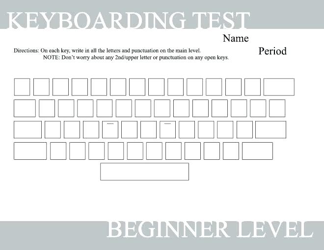 Kindergarten Computer Worksheets Blank Typing Keyboard Worksheet