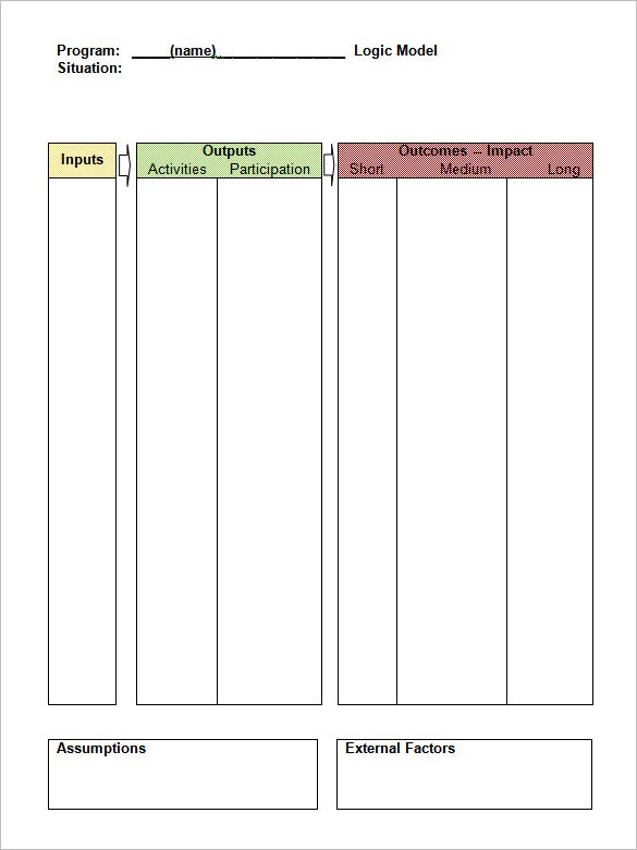 5+ Logic Model Templates