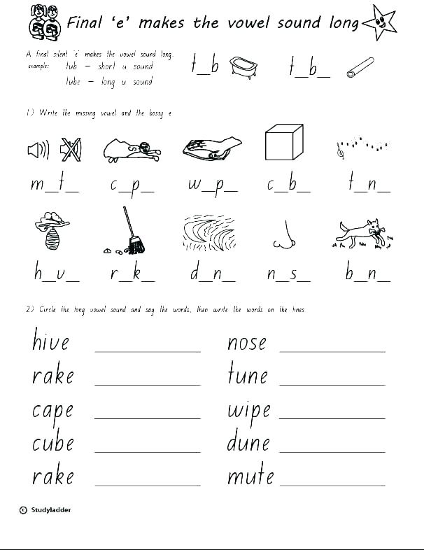 Short And Long Vowel Sounds Worksheets â Openlayers Co