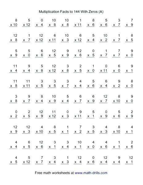 Multiplication Worksheets Free 4th Grade