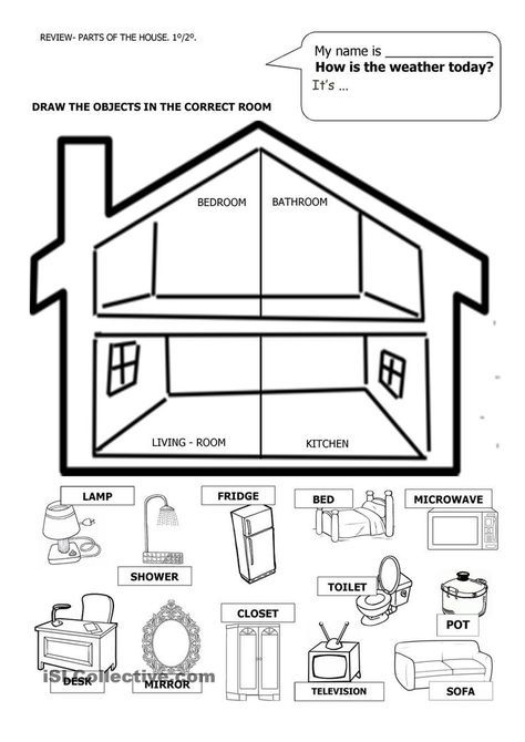 Parts Of A House Worksheets For Preschool