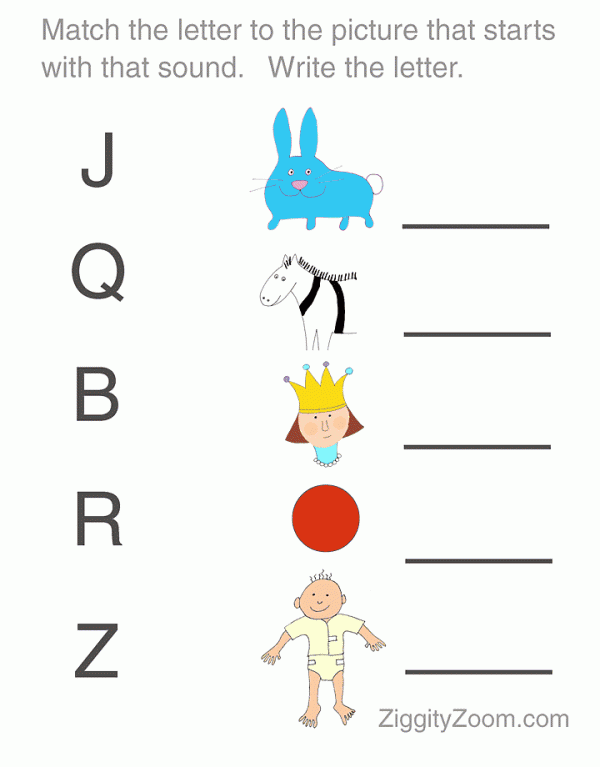 Preschool Worksheets Alphabet Matching