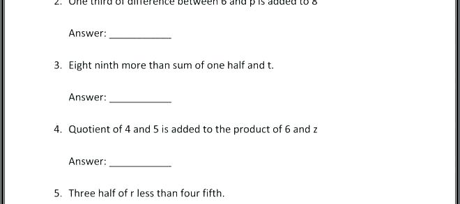 Evaluate Algebraic Expressions Worksheets â Katyphotoart Com