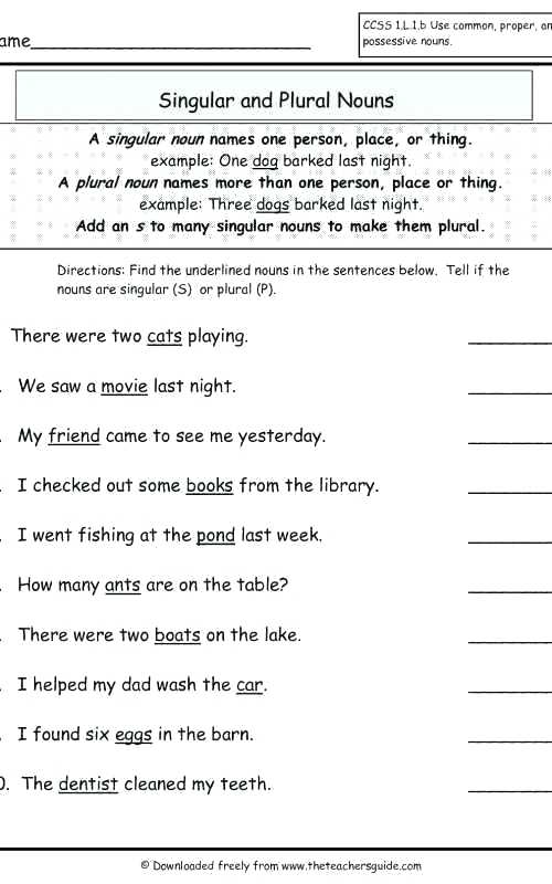 Possessive Nouns Worksheets