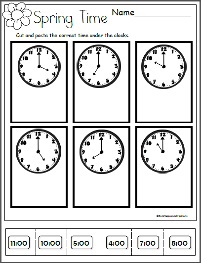 Spring Time Worksheet For Kindergarten And 1st Grade