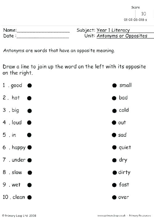 Synonyms And Antonyms Worksheets Grade 3rd Opposites For 3 Pdf