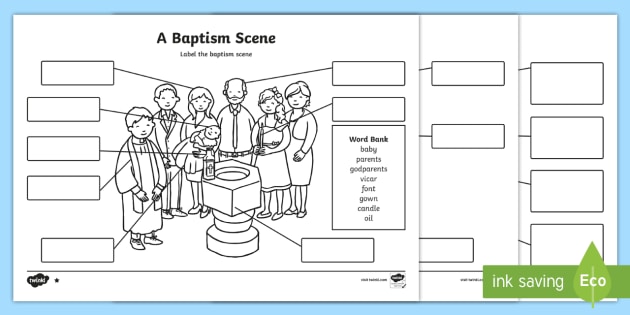 Ks1 Baptism Labelling Worksheet   Worksheet