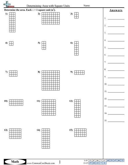 Area & Perimeter Worksheets
