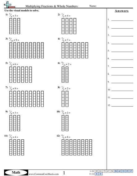 Fraction Worksheets