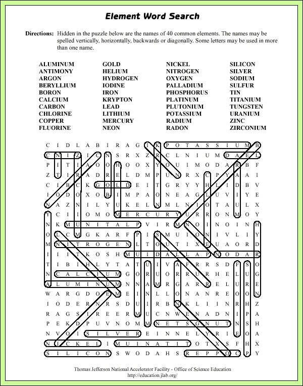 Elemental Zoo Worksheets Answers