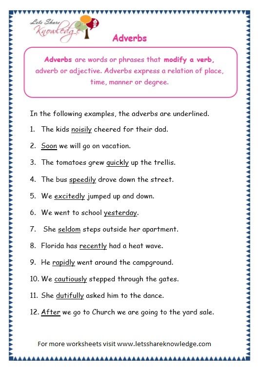 Pin On Adverbs Worksheet