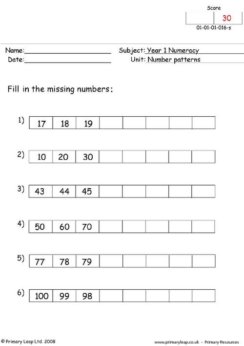 Missing Number Worksheet  New 509 Missing Number Sequences