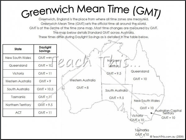 Maths Worksheets On Australian Time Zones  Counting Number