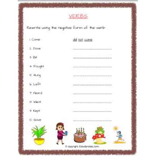 english verbs worksheet 2 grade 2 free worksheets samples