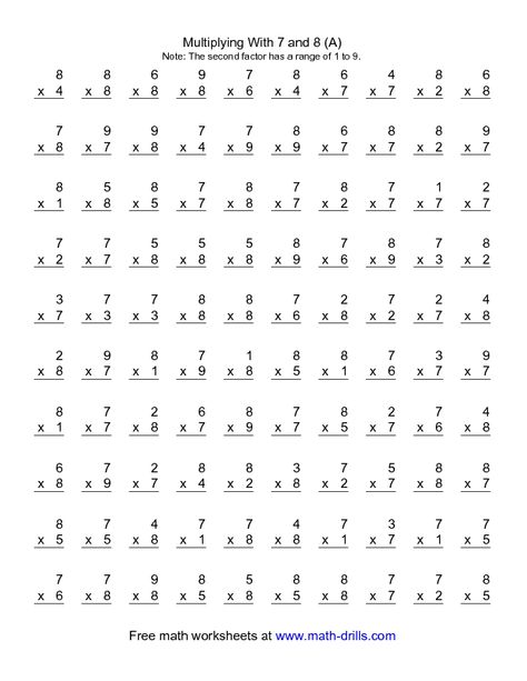 Multiplication Worksheet