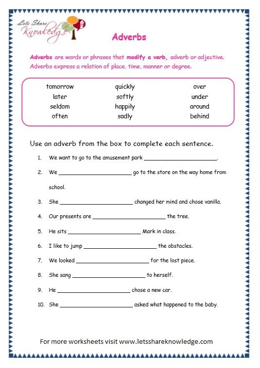 Pin On Adverbs Worksheet