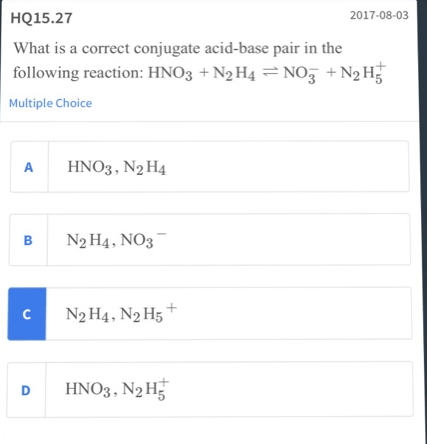What Is The Correct Conjugate Acid