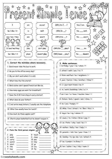 Present Simple Exercise  You Can Do The Exercises Online Or