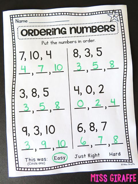 Ordering Numbers To 10 Worksheet And So Many Other Great Number