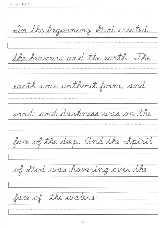 Calligraphy Writing Practice Worksheets