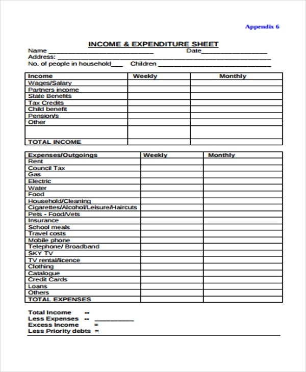 32+ Expense Sheet Templates In Pdf
