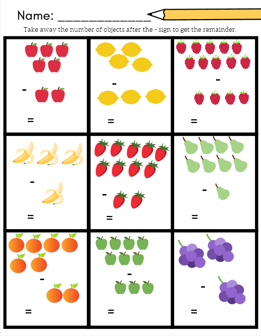 Fruit Math For A Grocery Or Plant Unit  Addition And Subtraction