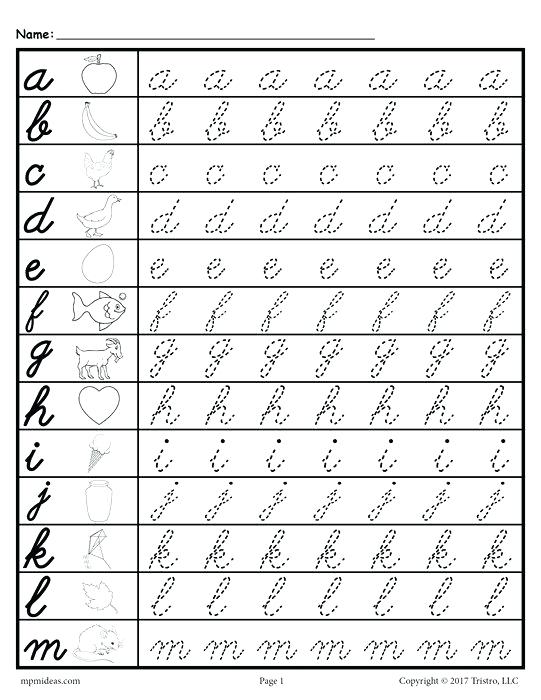 English Cursive Handwriting Worksheets Pdf