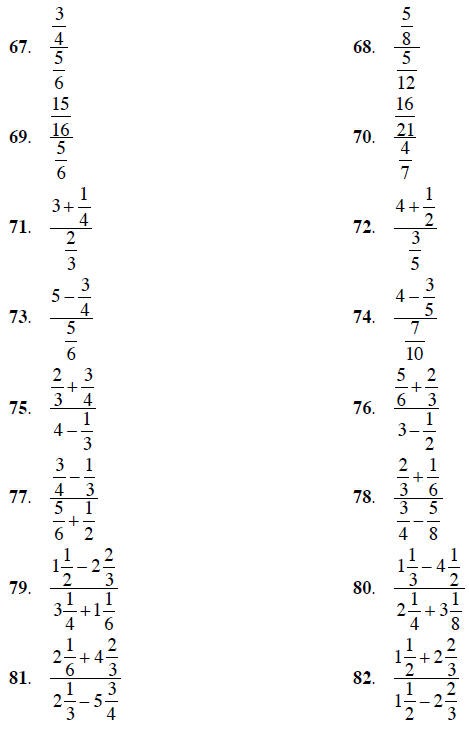 Complex Fractions Worksheet  Worksheets  Doriandnimo Thousands Of