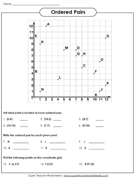 Four Quadrant Graphing Puzzle Worksheets