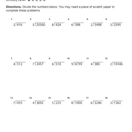 Free 5th Grade Division Worksheets Fun Division Worksheets Grade 4