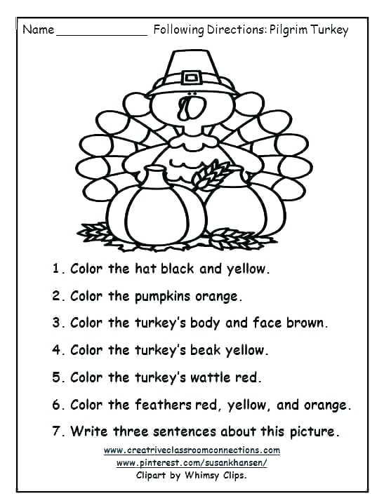 Free Following Directions Worksheets Free Following Directions
