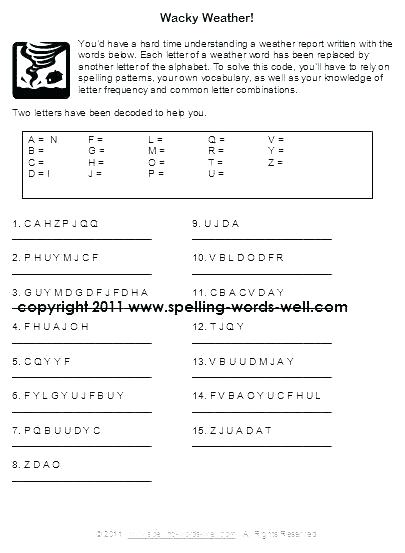 Free Printable Spelling Worksheets Free Printable Spelling