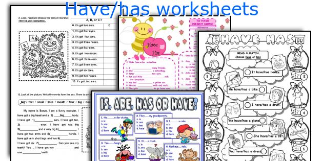 Have Has Worksheets