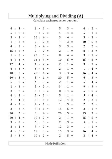 Long Multiplication Division Worksheet