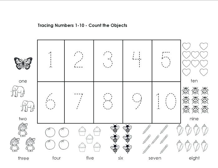 Math Worksheets Kindergarten Numbers 1 10 Numbers 1 Worksheets For