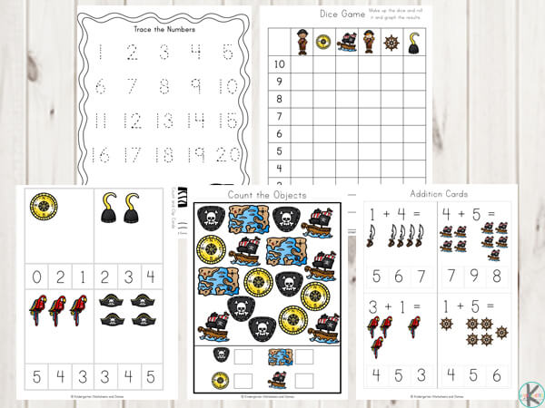 Free Pirate Worksheets For Kids â Kindergarten Worksheets And Games