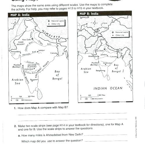Using A Map Scale Worksheets â Katyphotoart Com