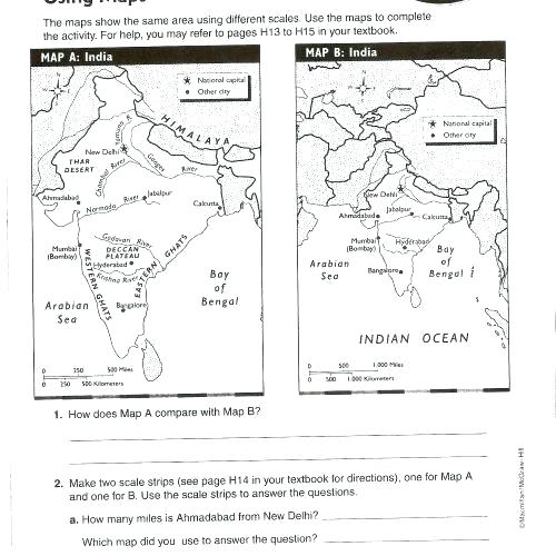 Using A Map Scale Worksheets â Katyphotoart Com