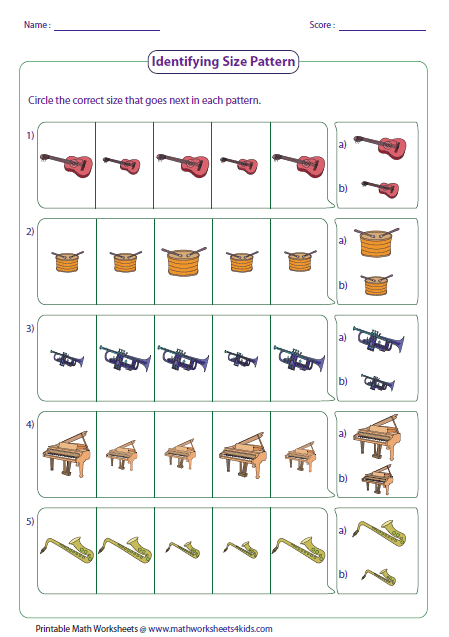 Pattern Worksheets