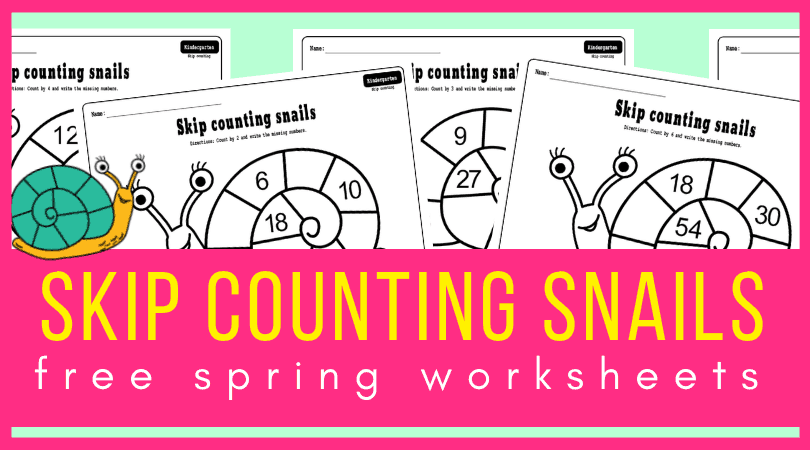 Skip Counting Snails Worksheets Worksheets For Your Spring Math