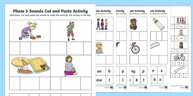 Phase 5 Sounds Cut And Paste Worksheet   Worksheets