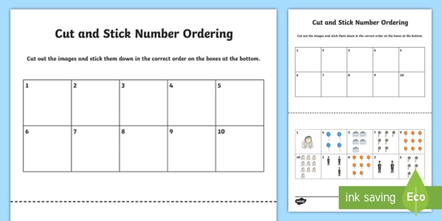 Ordering Objects And Numbers 0