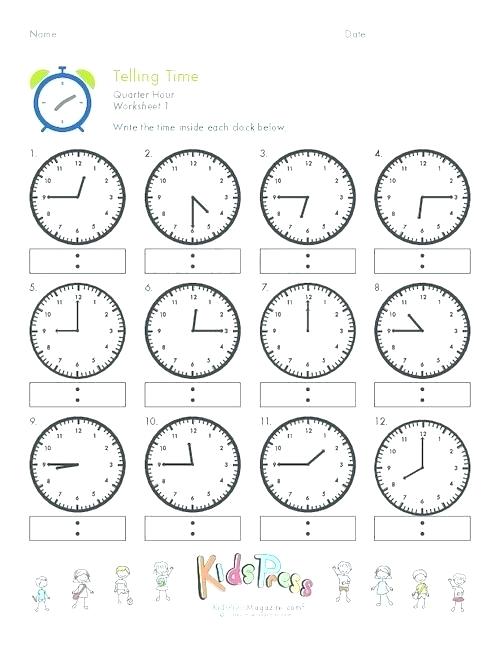Telling Time Worksheets 2nd Grade â Uasporting Com