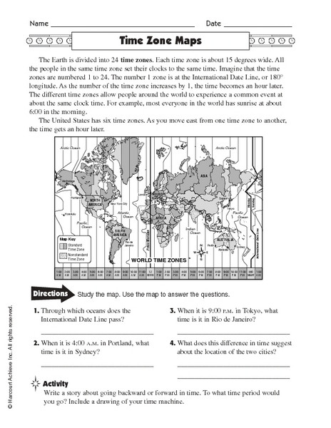 Awesome Worksheet Time Zones â Enterjapan Me