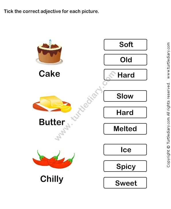 Worksheets On Describing Words For Kindergarten