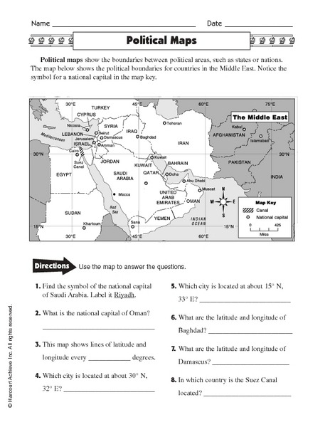 36 Inspiring Physical Map Worksheet 2nd Grade